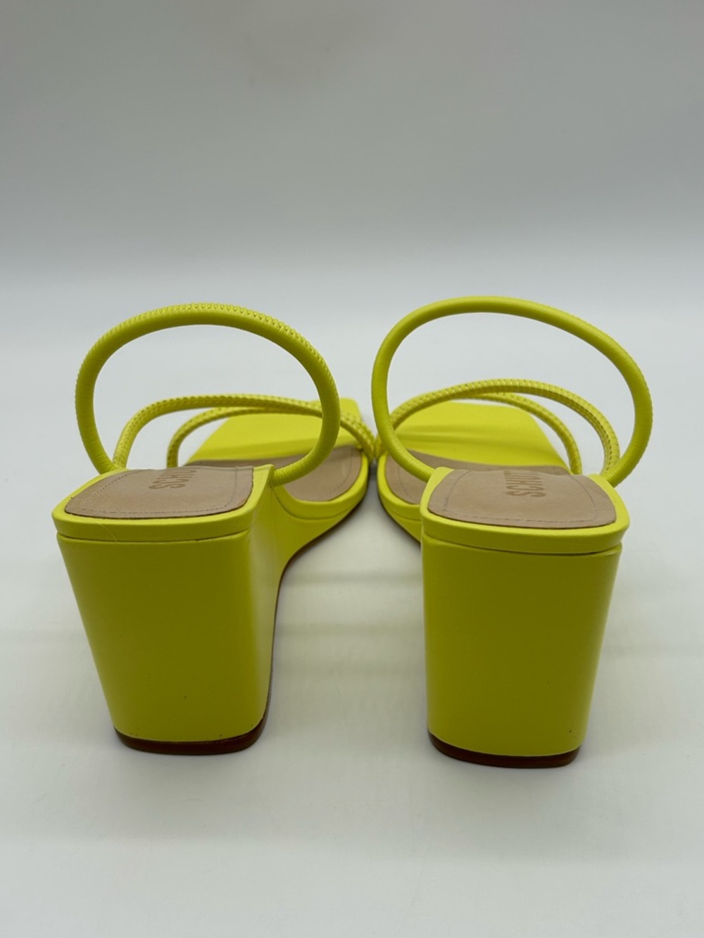 Schutz Kiki Green Apple Leather Wedge Sandals 8B New With Box - Picture 7 of 10
